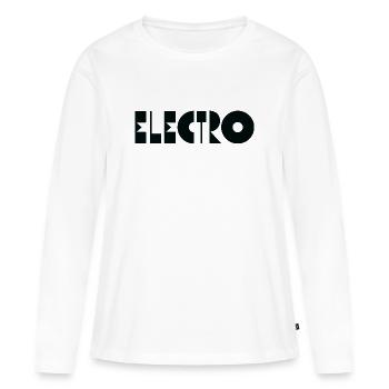 Logo de la musique électro - T-shirt manches longues Premium bio Femme - blanc - Devant - Julia (174cm)