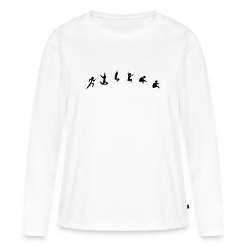 long jump - Women's Premium Organic Long Sleeve Shirt - white - Front - Julia (174cm)