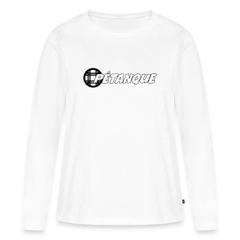 Pétanque - T-shirt manches longues Premium bio Femme - blanc - Devant - Julia (174cm)