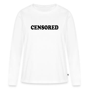 censored - T-shirt manches longues Premium bio Femme - blanc - Devant - Julia (174cm)