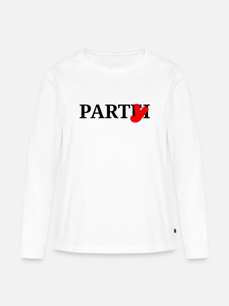 Party Partei - Frauen Premium Bio Langarmshirt - Weiß