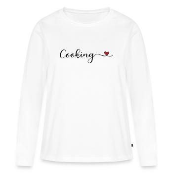Cuire - T-shirt manches longues Premium bio Femme - blanc - Devant - Julia (174cm)
