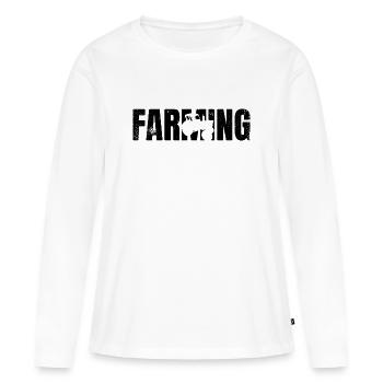 Agriculture - T-shirt manches longues Premium bio Femme - blanc - Devant - Julia (174cm)