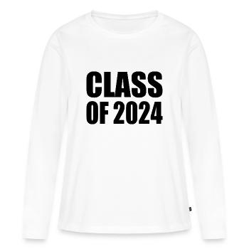 Class of 2024 - Women's Premium Organic Long Sleeve Shirt - white - Front - Julia (174cm)