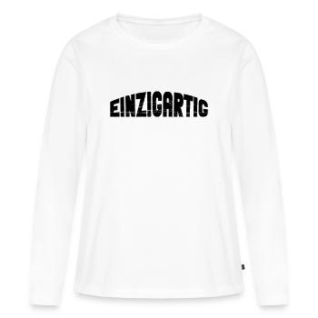 Unique - T-shirt manches longues Premium bio Femme - blanc - Devant - Julia (174cm)