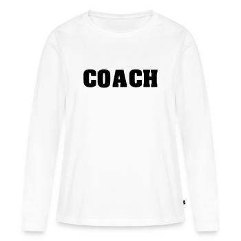 coach coaching - Frauen Premium Bio Langarmshirt - Weiß - Vorne - Julia (174cm)