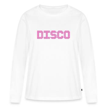 DISCOTHÈQUE - T-shirt manches longues Premium bio Femme - blanc - Devant - Julia (174cm)