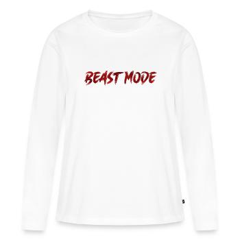 Beast Mode! - Frauen Premium Bio Langarmshirt - Weiß - Vorne - Julia (174cm)