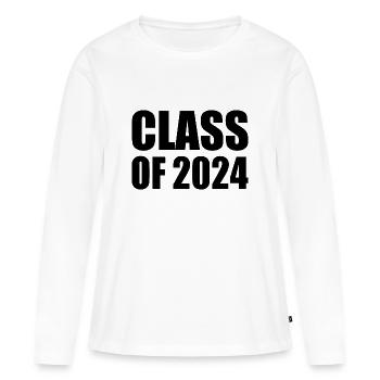 Class of 2024 - Women's Premium Organic Long Sleeve Shirt - white - Front - Julia (174cm)