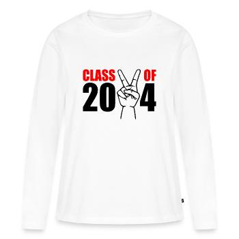 Class of 2024 - Women's Premium Organic Long Sleeve Shirt - white - Front - Julia (174cm)