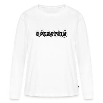 Operation, wenn die Wunde vernäht ist - Frauen Premium Bio Langarmshirt - Weiß - Vorne - Julia (174cm)