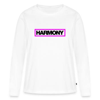 Typo HARMONY Contour 2C - T-shirt manches longues Premium bio Femme - blanc - Devant - Julia (174cm)
