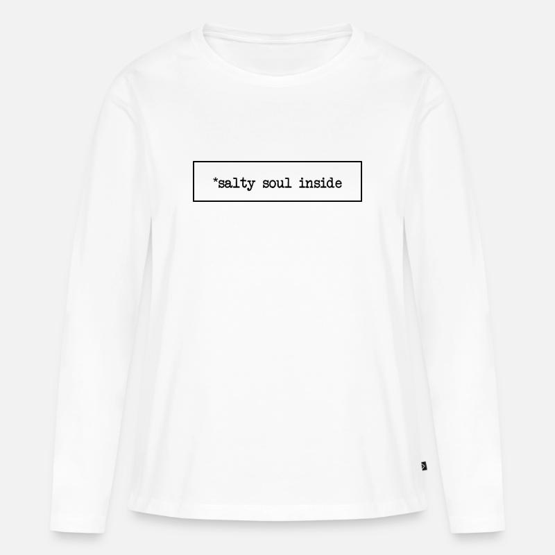 salty soul inside - Frauen Premium Bio Langarmshirt - Weiß