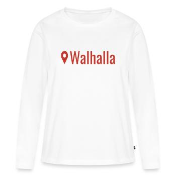 Lieu viking : Walhalla - T-shirt manches longues Premium bio Femme - blanc - Devant - Julia (174cm)