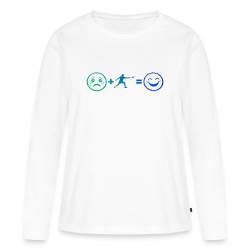 Ultimate Frisbee Geschenk für der Ultimate-Spieler - Frauen Premium Bio Langarmshirt - Weiß - Vorne - Julia (174cm)