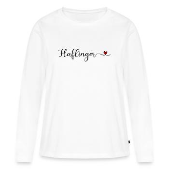 Cœur Haflinger - T-shirt manches longues Premium bio Femme - blanc - Devant - Julia (174cm)