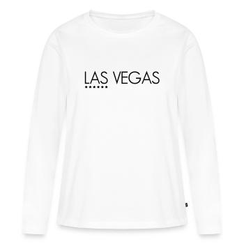 Las Vegas - T-shirt manches longues Premium bio Femme - blanc - Devant - Julia (174cm)