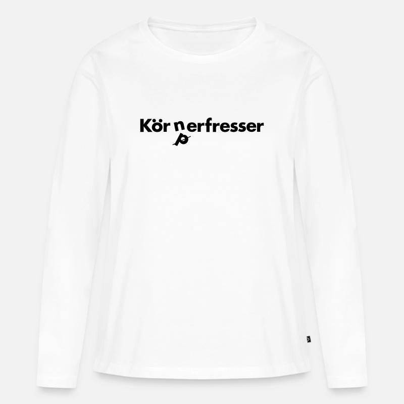 Vegetarier - Frauen Premium Bio Langarmshirt - Weiß