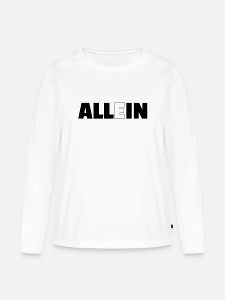 All in - Frauen Premium Bio Langarmshirt - Weiß