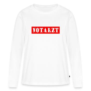 Médecin urgentiste - T-shirt manches longues Premium bio Femme - blanc - Devant - Julia (174cm)
