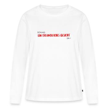 Freundliches Gesicht - Frauen Premium Bio Langarmshirt - Weiß - Vorne - Julia (174cm)