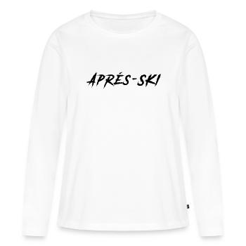 Apres Ski - Frauen Premium Bio Langarmshirt - Weiß - Vorne - Julia (174cm)