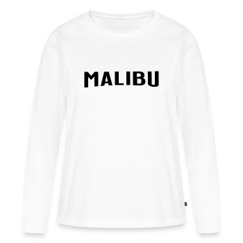 Malibu - T-shirt manches longues Premium bio Femme - blanc - Devant - Julia (174cm)