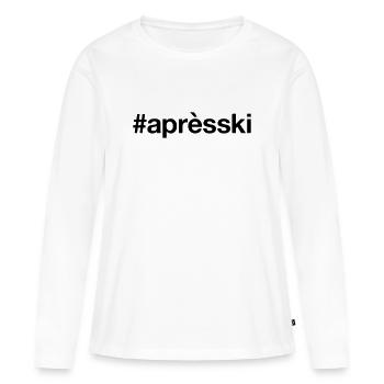 APRES-SKI Hashtag Piste de ski - T-shirt manches longues Premium bio Femme - blanc - Devant - Julia (174cm)