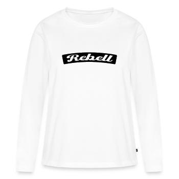 rebel - Women's Premium Organic Long Sleeve Shirt - white - Front - Julia (174cm)