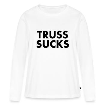Truss est nul - T-shirt manches longues Premium bio Femme - blanc - Devant - Julia (174cm)