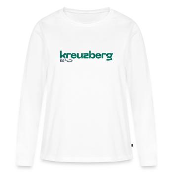 Berlin Kreuzberg - Un design simple et beau - T-shirt manches longues Premium bio Femme - blanc - Devant - Julia (174cm)