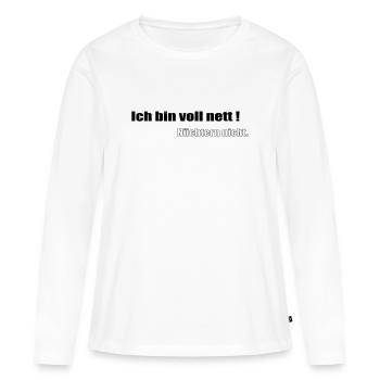 Really nice - Women's Premium Organic Long Sleeve Shirt - white - Front - Julia (174cm)