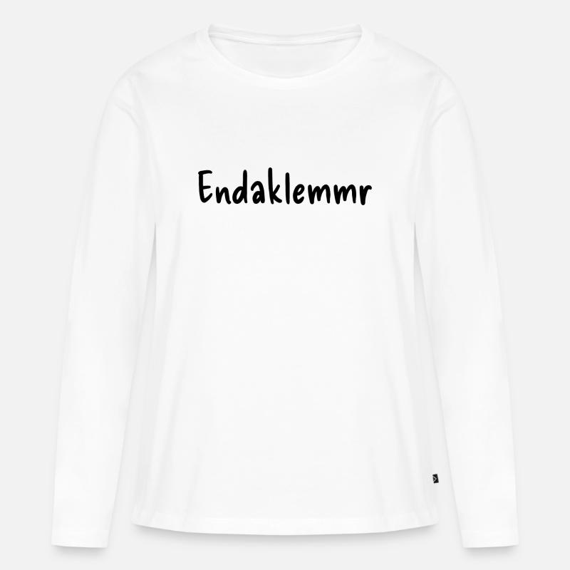 Endaklemmr - Frauen Premium Bio Langarmshirt - Weiß