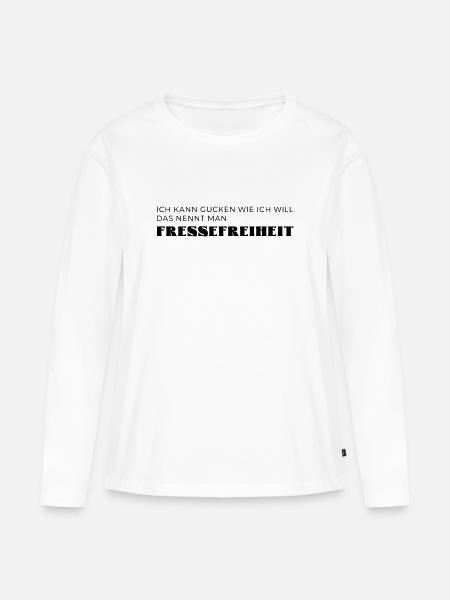 Freedom of mouth - Women's Premium Organic Long Sleeve Shirt - white