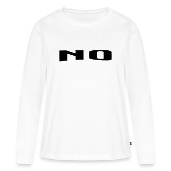 No, a good answer - Women's Premium Organic Long Sleeve Shirt - white - Front - Julia (174cm)