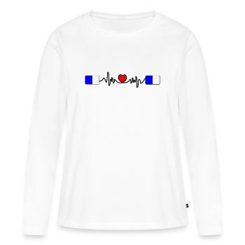 Spa Racing Heartbeat - Frauen Premium Bio Langarmshirt - Weiß - Vorne - Julia (174cm)