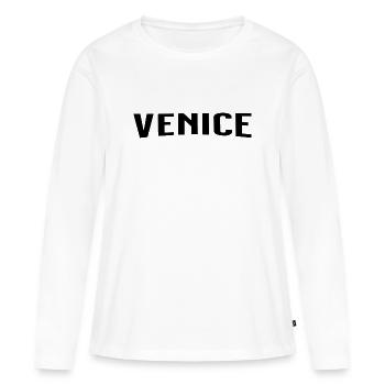 Venise - T-shirt manches longues Premium bio Femme - blanc - Devant - Julia (174cm)