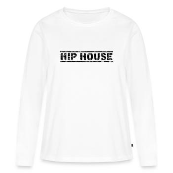 Maison branchée - T-shirt manches longues Premium bio Femme - blanc - Devant - Julia (174cm)