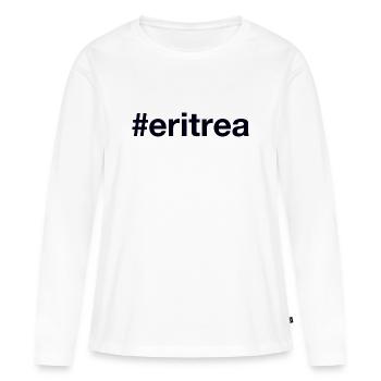 ERITREA Hashtag - Frauen Premium Bio Langarmshirt - Weiß - Vorne - Julia (174cm)