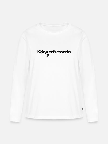 Fleischesserin - Frauen Premium Bio Langarmshirt - Weiß
