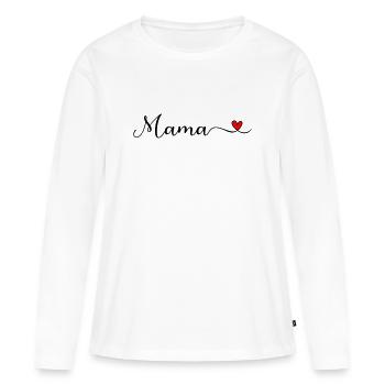 Mom - Women's Premium Organic Long Sleeve Shirt - white - Front - Julia (174cm)