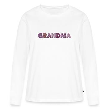 Grandma Vintage Nähte Design Trend Geschenk - Frauen Premium Bio Langarmshirt - Weiß - Vorne - Julia (174cm)