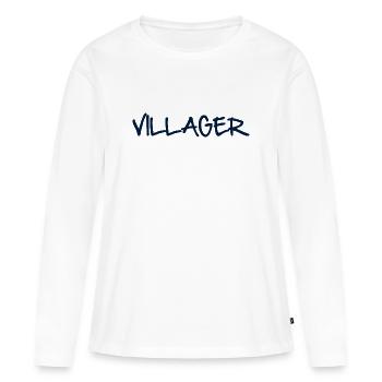 VILLAGEOIS - T-shirt manches longues Premium bio Femme - blanc - Devant - Julia (174cm)