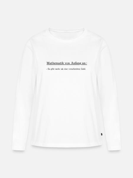 Mathematik von Anfang an - Frauen Premium Bio Langarmshirt - Weiß