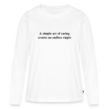 Un simple acte de soin - T-shirt manches longues Premium bio Femme - blanc - Devant - Julia (174cm)
