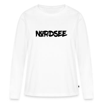 North Sea - Wadden Sea - Tides - German Sea - Women's Premium Organic Long Sleeve Shirt - white - Front - Julia (174cm)