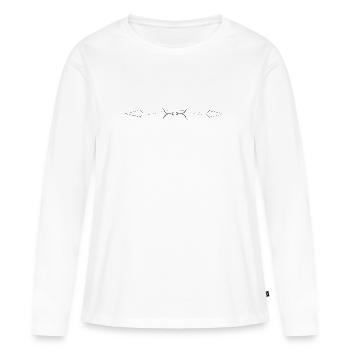 filigrane Verzierung - Frauen Premium Bio Langarmshirt - Weiß - Vorne - Julia (174cm)