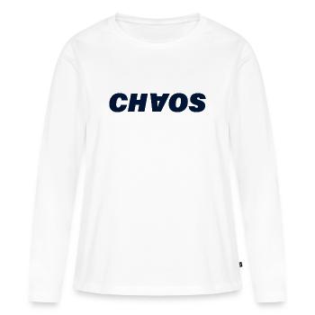 CHAOS - Frauen Premium Bio Langarmshirt - Weiß - Vorne - Julia (174cm)