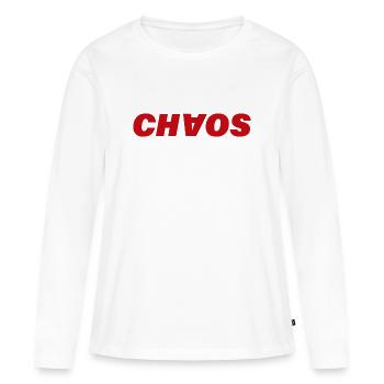 CHAOS - Frauen Premium Bio Langarmshirt - Weiß - Vorne - Julia (174cm)