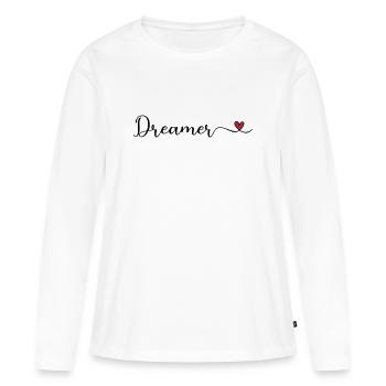 Dreamer Design with a Heart - Women's Premium Organic Long Sleeve Shirt - white - Front - Julia (174cm)
